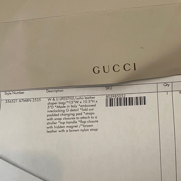 *Authentic* Gucci Brown Diaper Bag - Picture 14 of 14